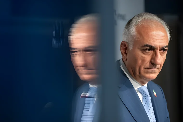 Crown Prince Reza Pahlavi at a conference
